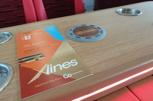 Xlines X84/X85 interior image showing one of the tables upstairs